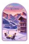 Wyoming - Lithograph - Apr&egrave;s Ski - Contour