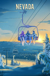 Nevada - Lithograph - Chairlift