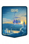 Idaho - Lithograph - Chairlift - Contour
