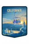 California - Lithograph - Chairlift - Contour