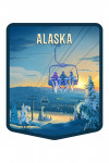 Alaska - Lithograph - Chairlift - Contour