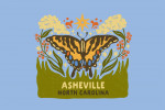 Asheville, North Carolina - Boho Colorblock - Eastern Tiger Swallowtail