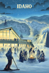 Idaho - Lithograph - Snow Lodge
