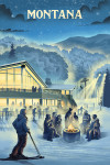 Montana - Lithograph - Snow Lodge