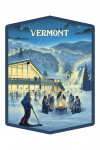 Vermont - Lithograph - Snow Lodge - Contour