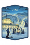 Utah - Lithograph - Snow Lodge - Contour