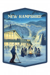 New Hampshire - Lithograph - Snow Lodge - Contour