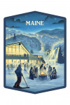 Maine - Lithograph - Snow Lodge - Contour