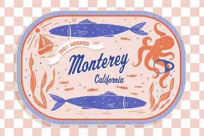 Monterey, California - Dockside Series - 100% Hooked