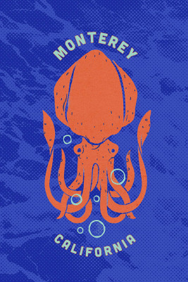 Monterey, California - Dockside Series - Squid