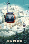 New Mexico - Lithograph - Gondola - Orange