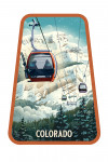 Colorado - Lithograph - Gondola - Orange - Contour