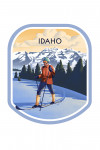 Idaho - Lithograph - Cross Country Skier - Contour