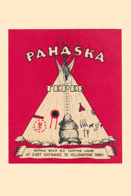 Vintage Sticker - Buffalo Bill - Pahaska Tepee