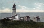 Washington - Exterior View of North Head Lighthouse and Ocean