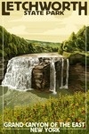 Letchworth State Park, New York - Middle Falls - Grand Canyon of the East - Lantern Press Artwork