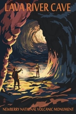 Lava Lands, Oregon - Lava River Cave - Lantern Press Artwork