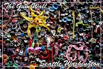 Seattle, Washington - Gum Wall on Post Alley - Lantern Press Photography