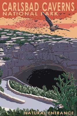 Carlsbad Caverns National Park, New Mexico - Painterly - Natural Entrance