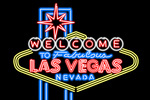 Las Vegas, Nevada - Neon Lights Welcome Sign - Lantern Press Artwork