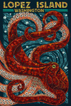 Lopez Island, Washington - Mosaic - Octopus