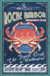 Roche Harbor, WA - Dungeness Crab Vintage Sign