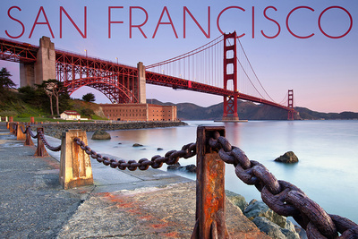 San Francisco, California - Golden Gate View - Lantern Press Photography