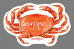 San Francisco, California - Dungeness Crab - Watercolor - Lantern Press Artwork