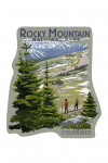 Rocky Mountain National Park - Trail Ridge Road & Hikers - Contour