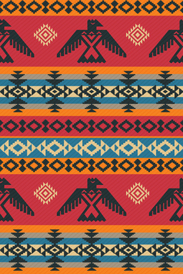 Tribal Inspired Eagle Pattern - Lantern Press Artwork