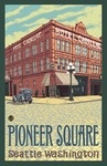 Seattle, WA - Pioneer Square - Cadillac Hotel - Lantern Press Artwork