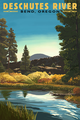 Bend, Oregon - Deschutes River - Newberry Volcano Lava Flow