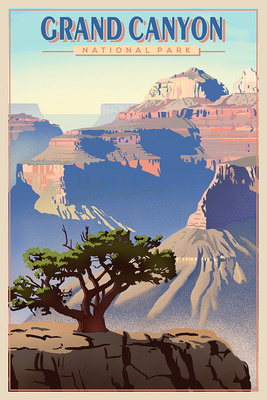 Grand Canyon National Park - Lithograph