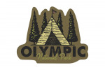 Olympic National Park, Washington - Tent & Trees - Contour - Lantern Press Artwork
