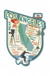 Los Angeles, California - Typography & Icons - Contour