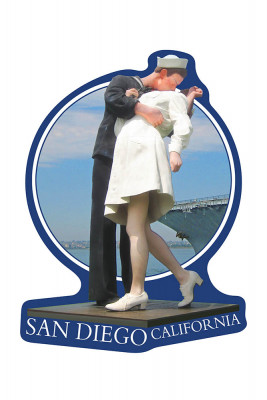 San Diego, California - Sailor Sculpture at USS Midway - Contour - Lantern Press Photography