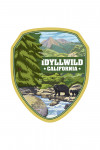 Idyllwild, California - Black Bears & Stream - Contour - Lantern Press Artwork