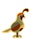 Quail - Geometric - Contour - Lantern Press Artwork