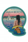 Avila Beach, California - Mermaid & Beach - Contour - Lantern Press Artwork