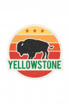 Yellowstone National Park - Sun & Bison - Contour