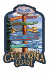 Big Sur, California - California Coast - Destination Signpost - Contour