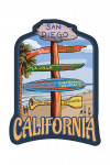 San Diego, California - Destination Sign - Contour