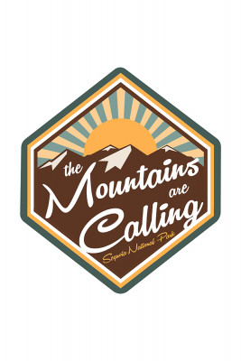 Sequoia National Park - The Mountains Are Calling - Contour - Lantern Press Artwork