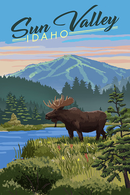 Sun Valley, Idaho - Moose - Summer Scene