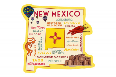 New Mexico - Typography & Icons - Contour