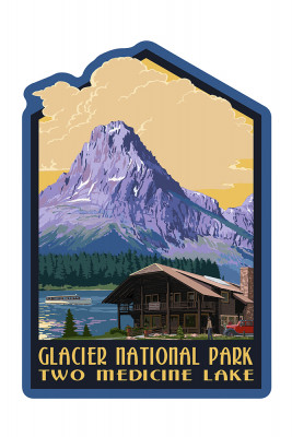 Glacier National Park, Montana - Two Medicine Lake - Contour