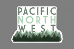 Pacific Northwest - Pine Trees - Contour - Lantern Press Artwork