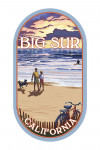 Big Sur, California - Sunset & Beach - Contour