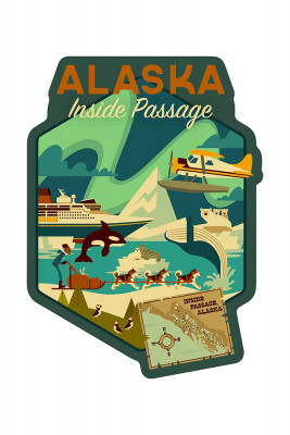Alaska - Geometric - Inside Passage - Contour