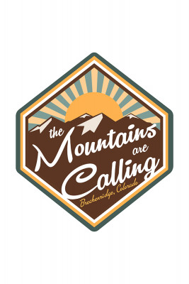 Breckenridge, Colorado - The Mountains are Calling - Contour - Lantern Press Artwork